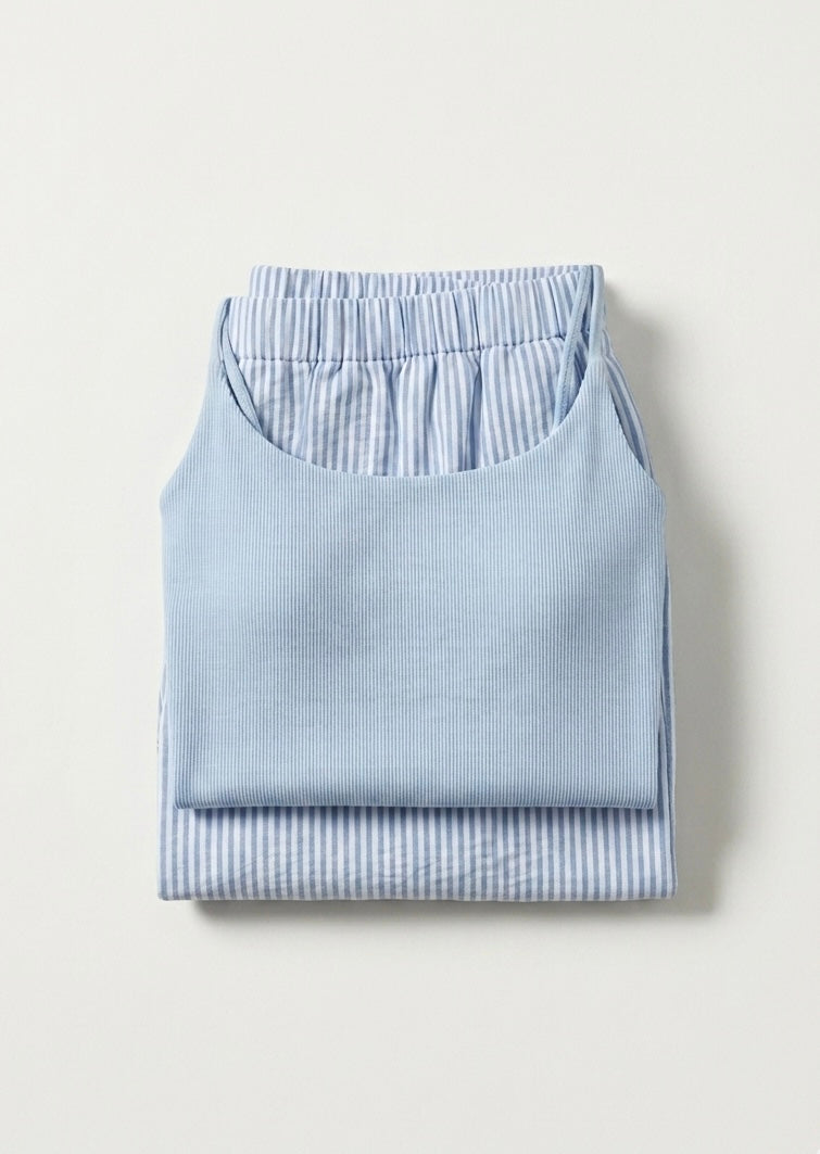 Nerelle Sleeveless & Shorts Pajama Set / Blue