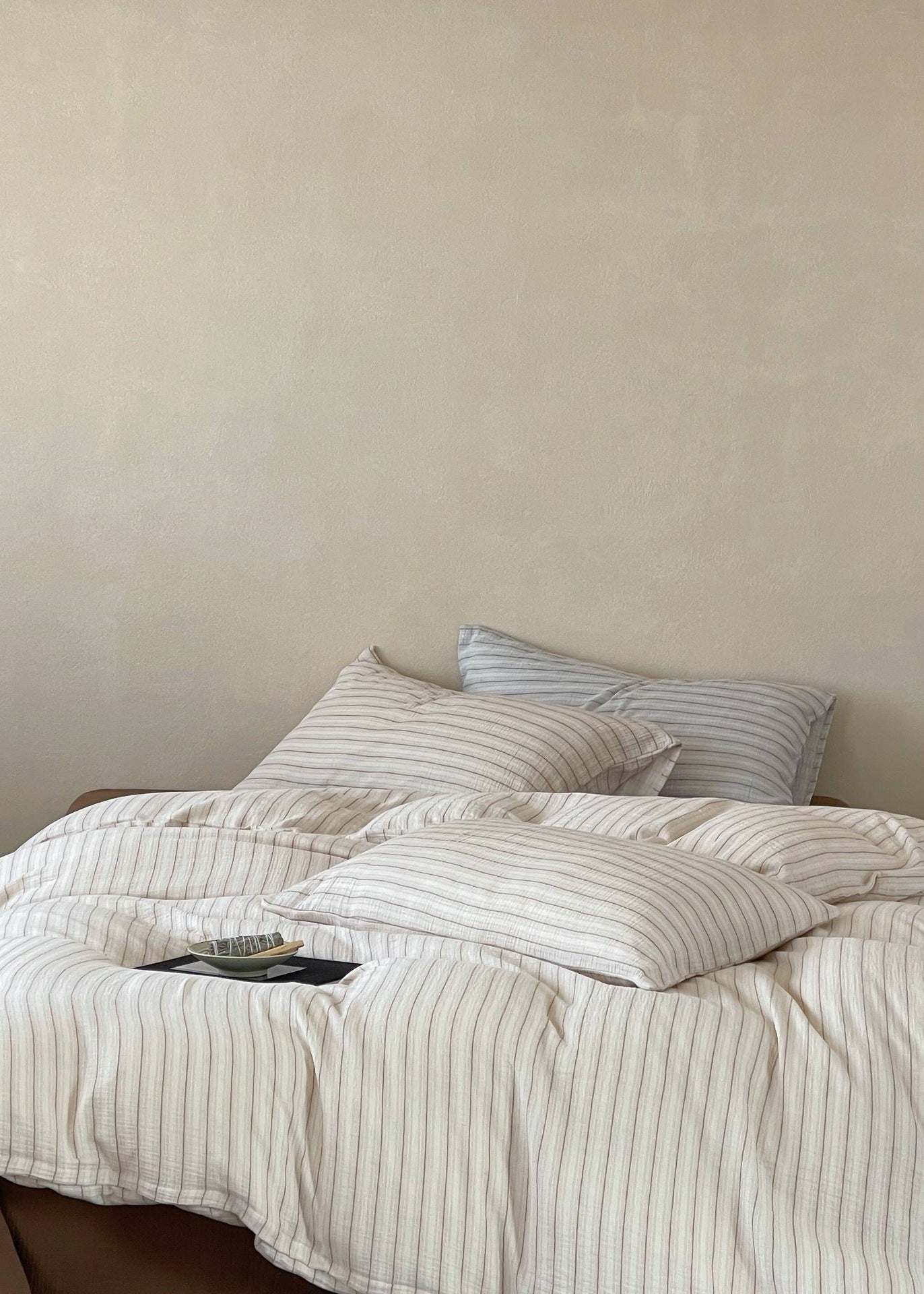 Laurel Striped Pastel Bedding Set / Green