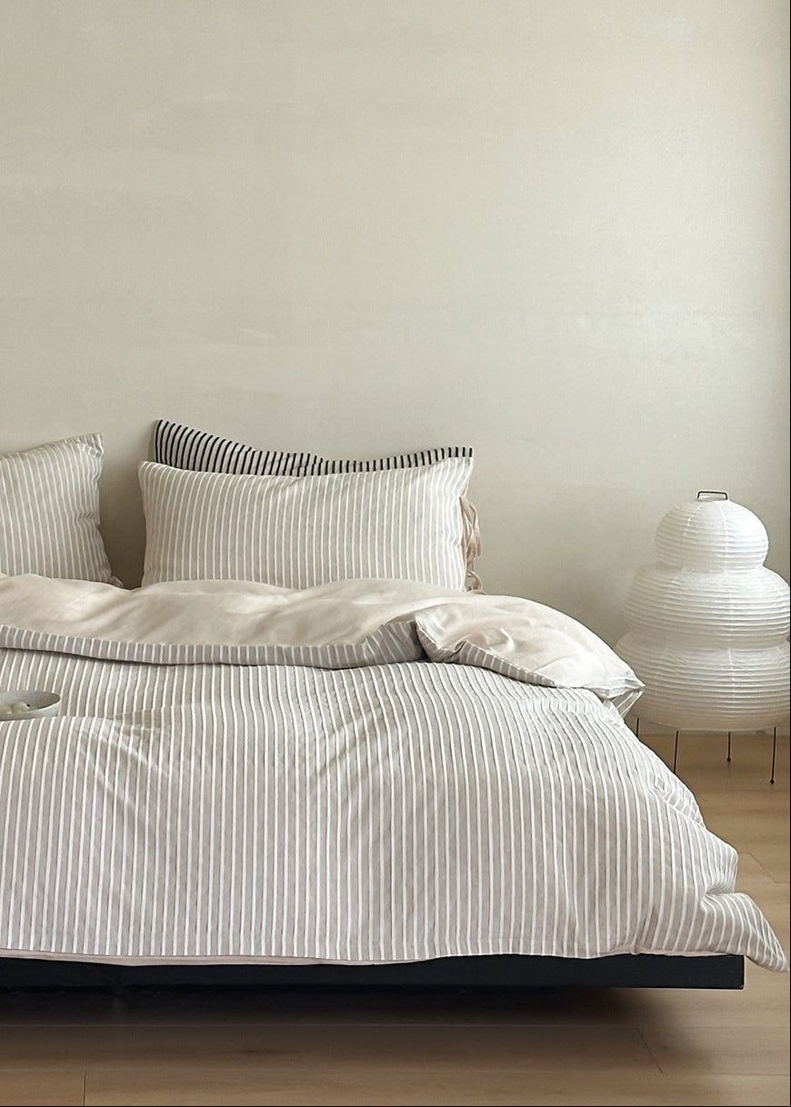 Marina Striped Bedding Set / Beige