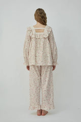 Sweet Lace Ruffle Nightgown Pajama Dress