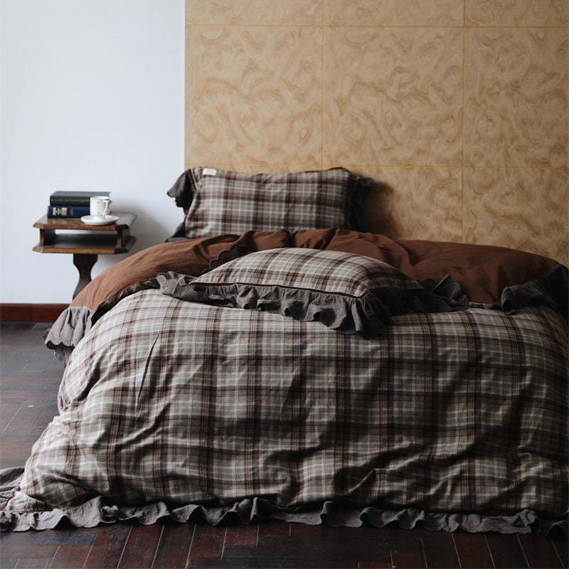 Beau Dark Academia Vintage Ruffle Bedding Bundle