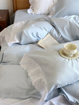 White Ruffle Lace Bedding Bundle