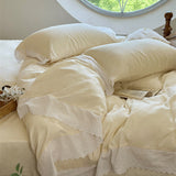 White Ruffle Lace Bedding Bundle