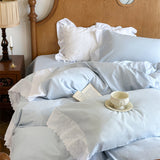 White Ruffle Lace Bedding Bundle