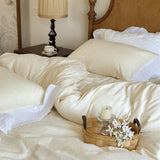 White Ruffle Lace Bedding Bundle