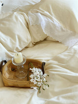 White Ruffle Lace Bedding Bundle