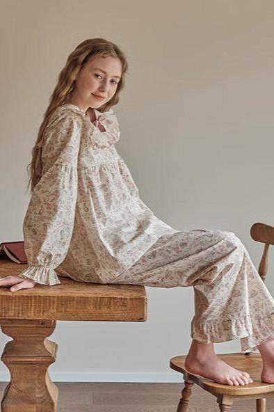 Sweet Lace Ruffle Pajama Set