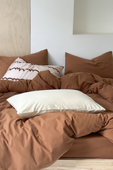 Modern Washed Cotton Bedding Set / Black