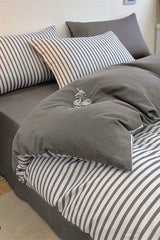 Coastal Washed Cotton Striped Duvet Cover & Pillowcases