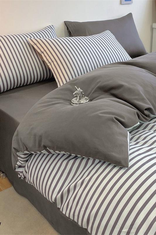 Coastal Washed Cotton Striped Bedding Bundle