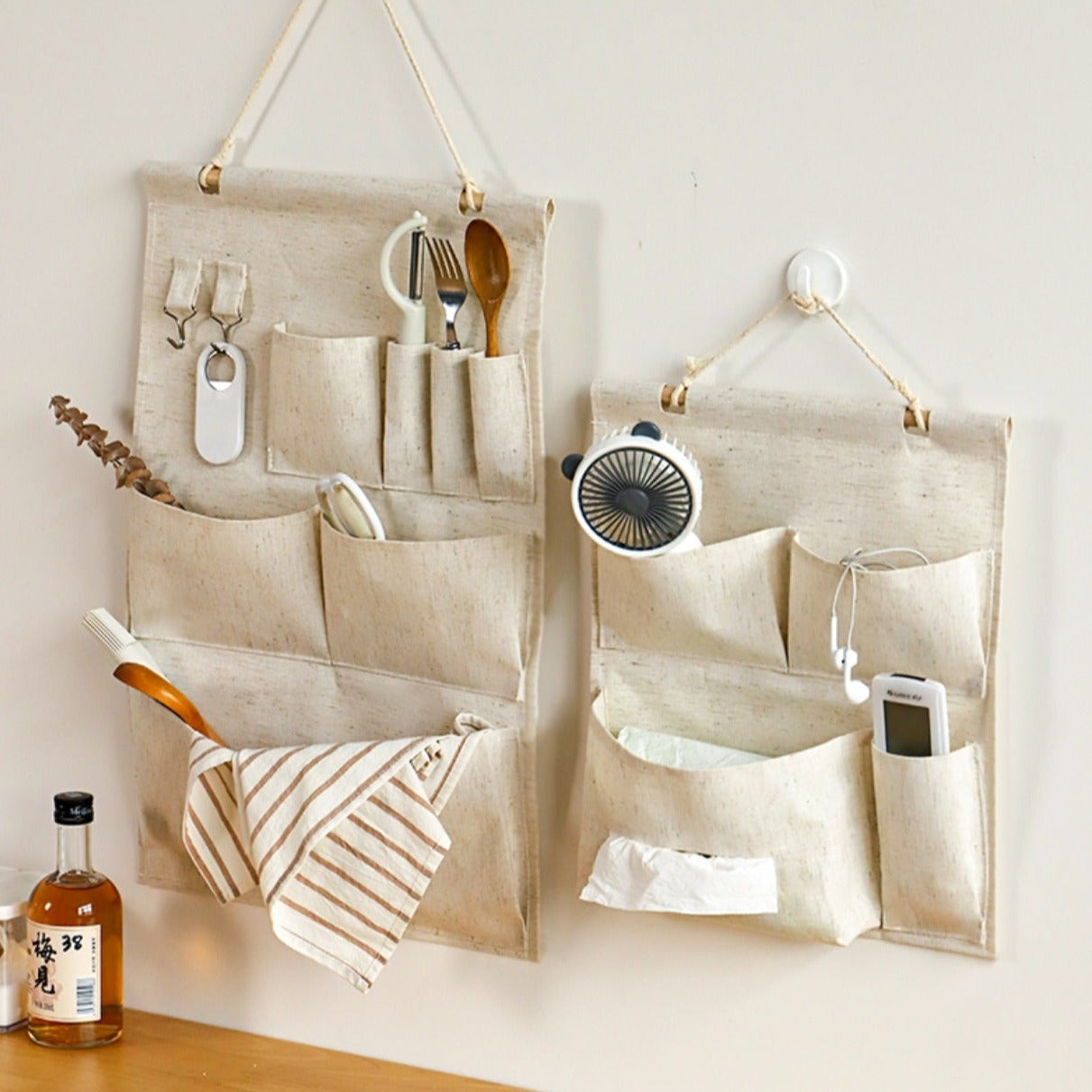 Multi Storage Fabric Wall Hanging Organizer