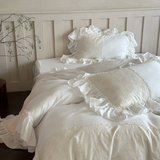 Celeste Soft Lace Embroidered Ruffle Bedding Bundle