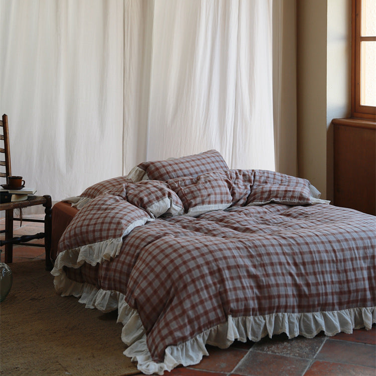 Beau Dark Academia Vintage Ruffle Bedding Bundle