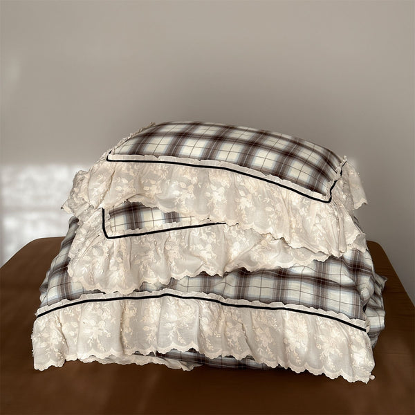 Beau Dark Academia Vintage Ruffle Bedding Bundle