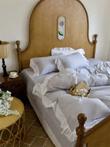 White Ruffle Lace Bedding Bundle