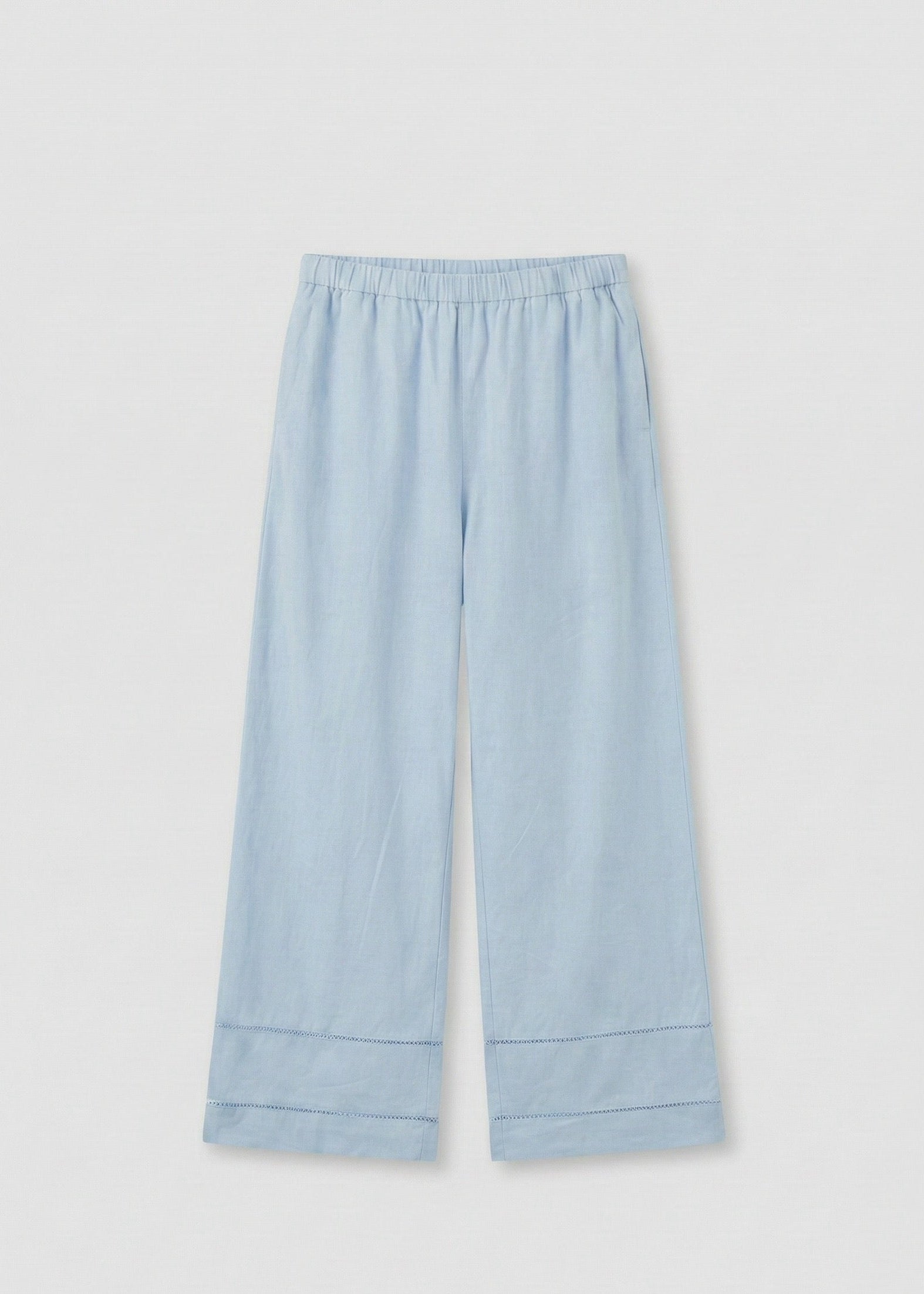 Luminae Cotton V-Neck Pajama Set / Blue