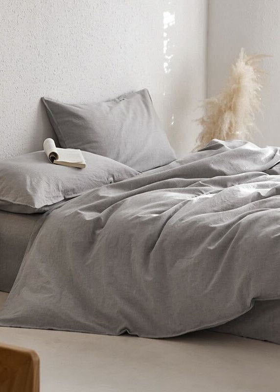 Rhea Pastel Bedding Set / Light Gray