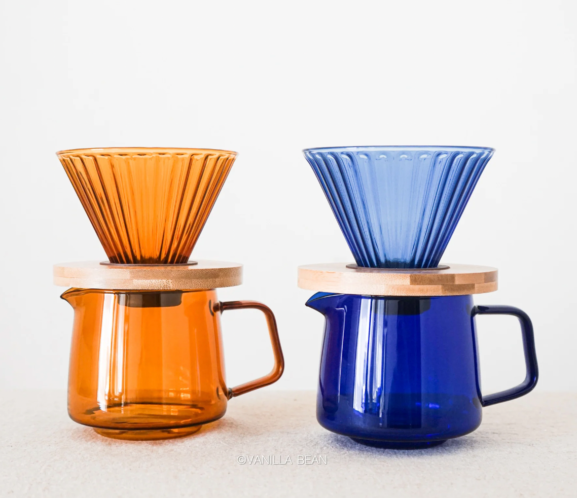 Fluted Glass Pour Over Set Homeware