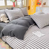 Striped Bedding Set / Orange