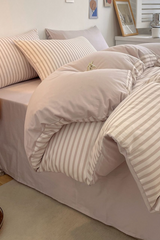 Coastal Washed Cotton Striped Duvet Cover & Pillowcases