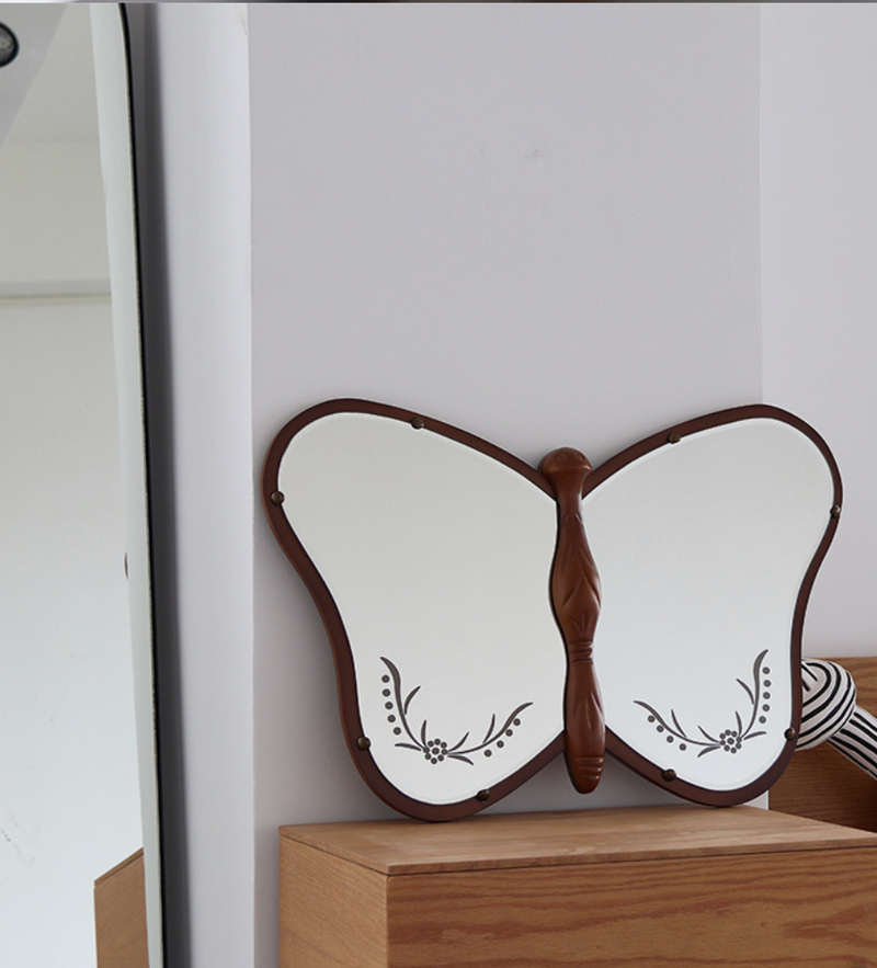 Vintage Wooden Butterfly Mirror