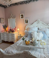 Embroidered French Lace Ruffle Bedding Bundle