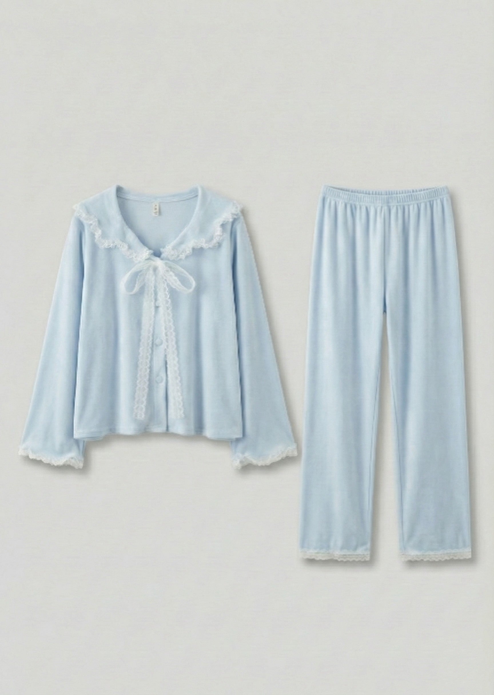 Velvet Coquette Lace Pajama Set