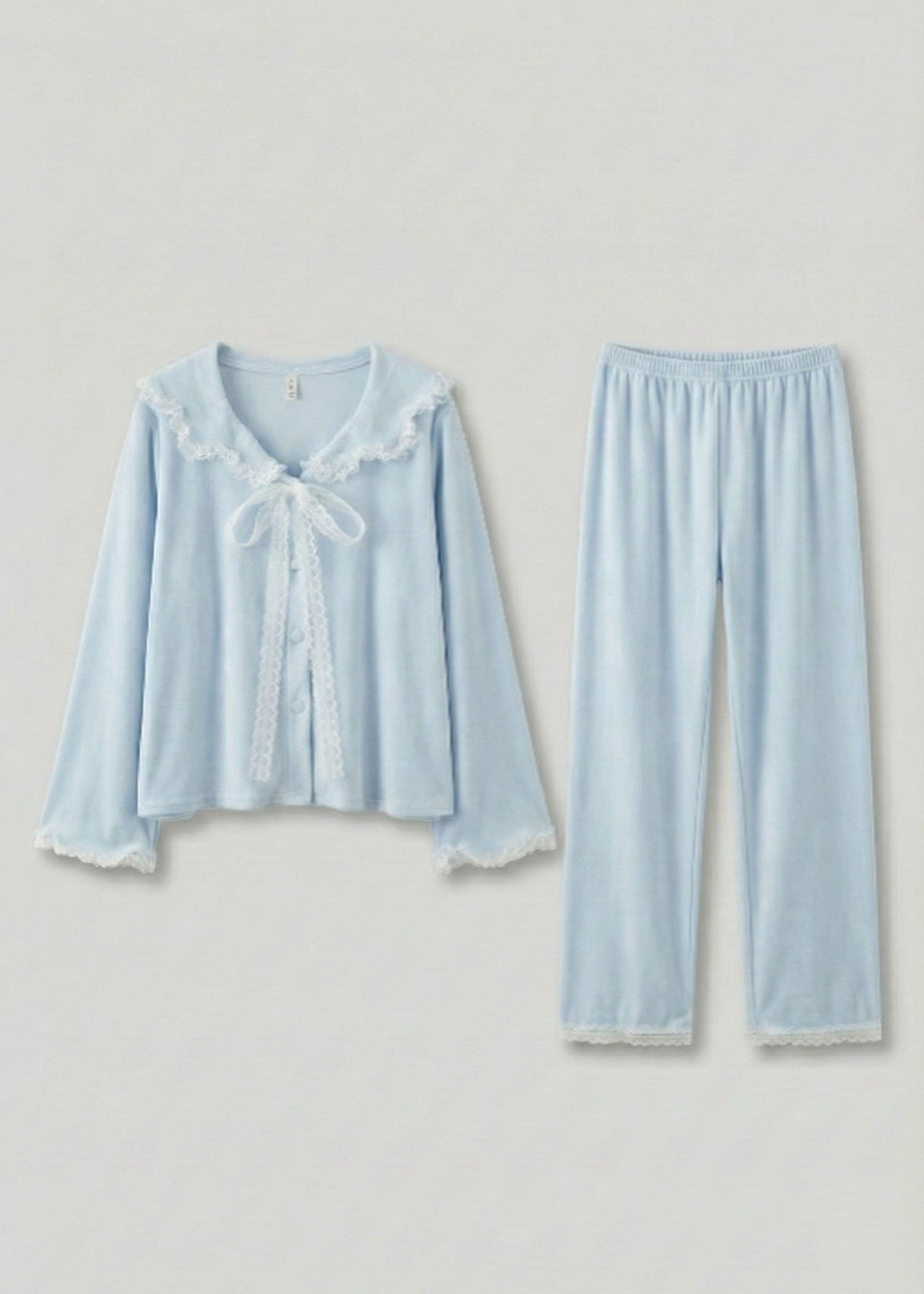 Velvet Coquette Lace Pajama Set