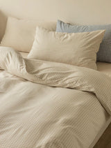 Gingham Bedding Set / Brown