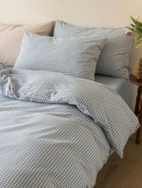 Gingham Bedding Set / Brown