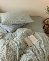 Gingham Bedding Set / Brown