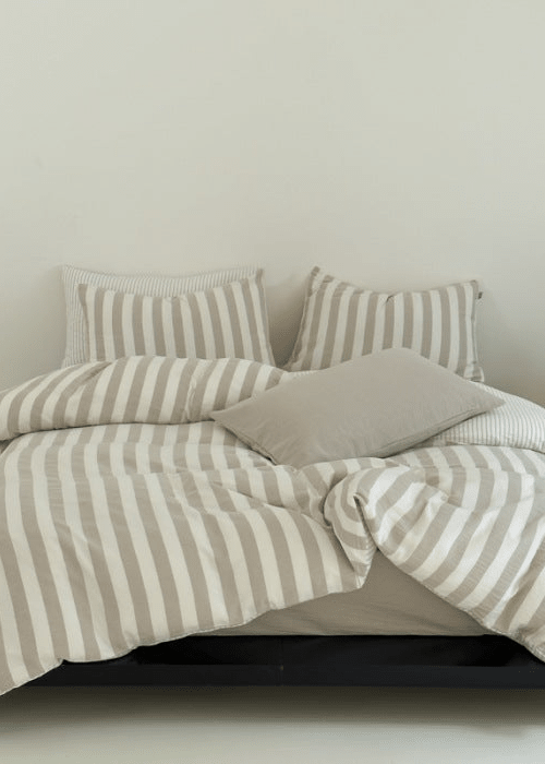 -Ever Lasting - Abigail Striped Bedding Set / Blue -Bedding Set -Ever Lasting