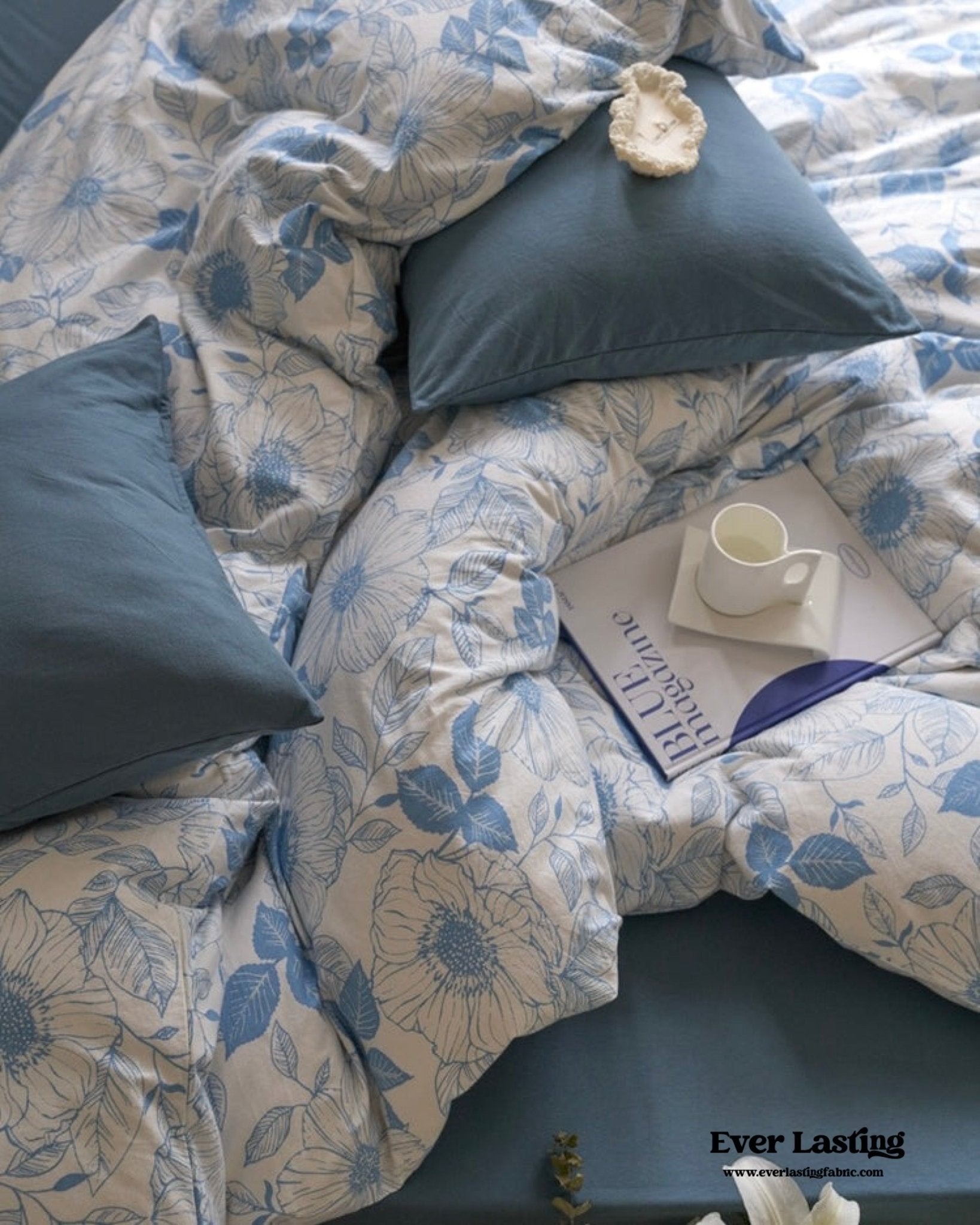 Adèle French Countryside Bedding Set / Blue - Ever Lasting