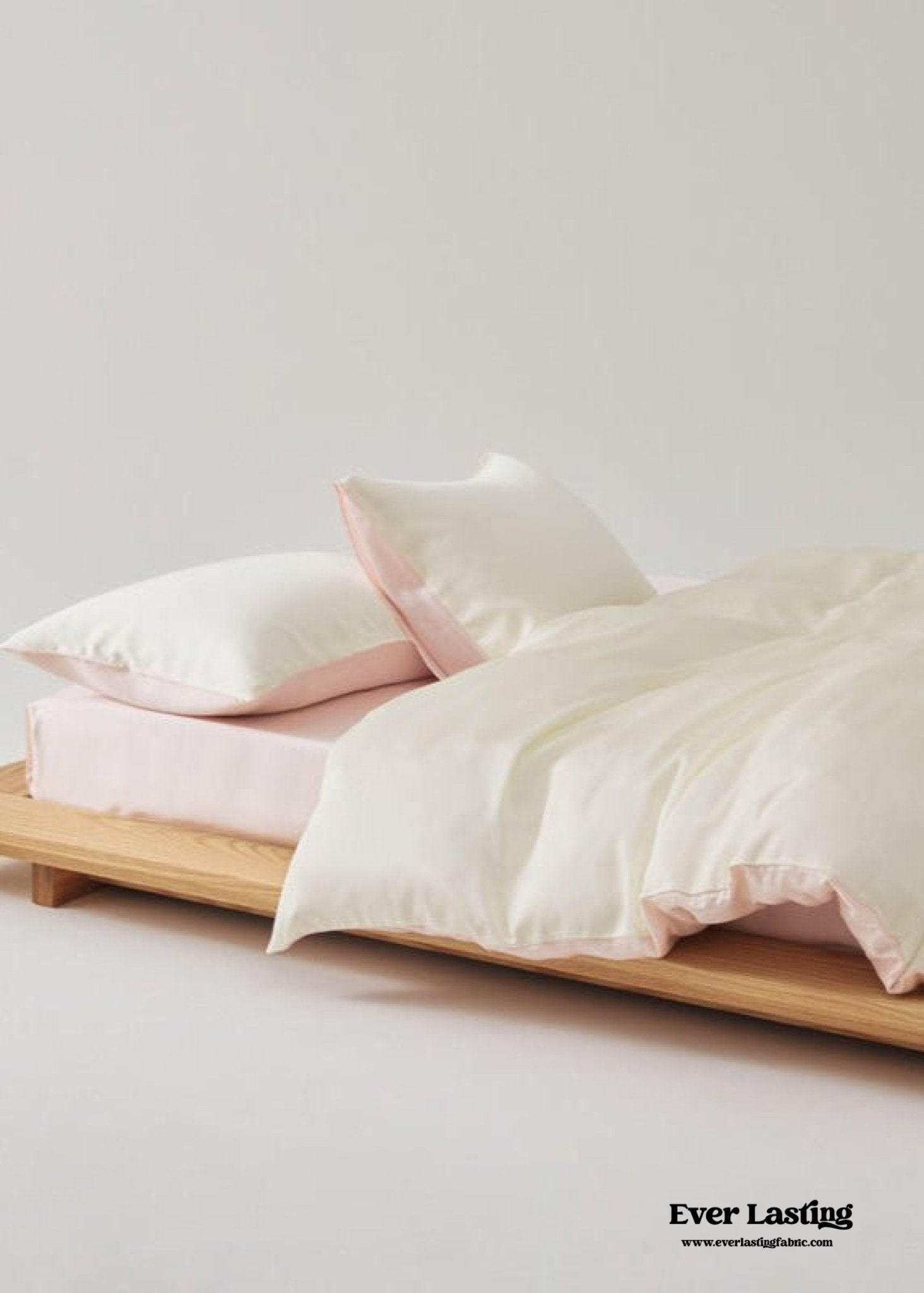 Adeline Pastel Silky Cooling TENCEL™ Bedding Set / Cream - Ever Lasting