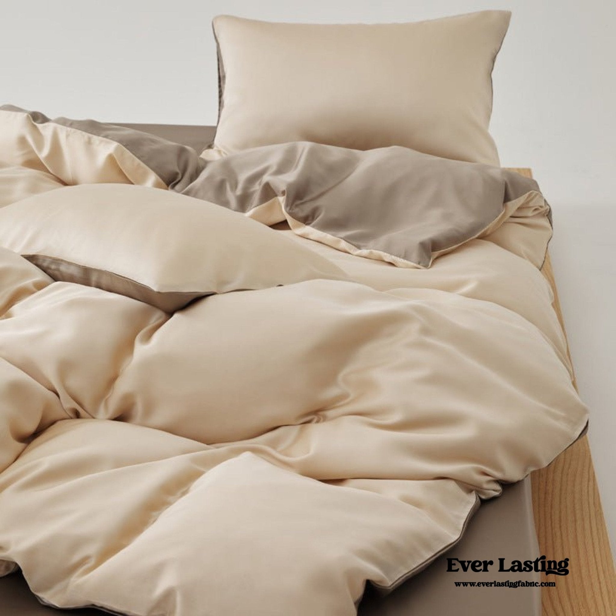 Adeline Pastel Silky Cooling TENCEL™ Bedding Set / Cream - Ever Lasting