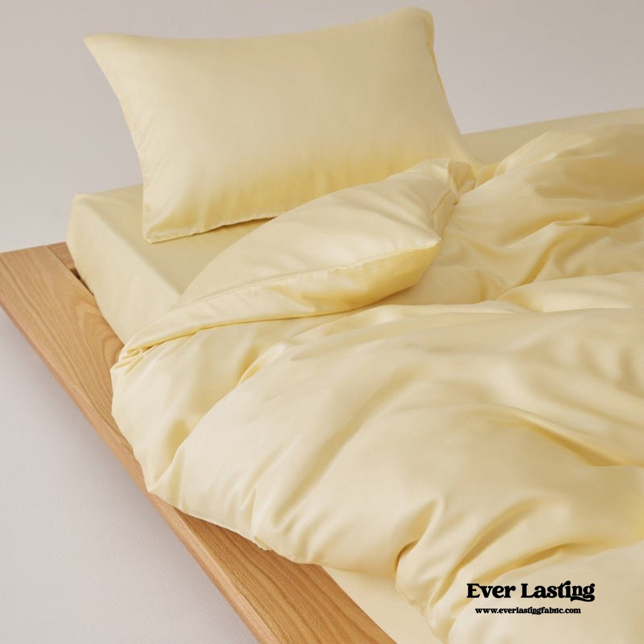 Adeline Pastel Silky Cooling TENCEL™ Bedding Set / Cream - Ever Lasting