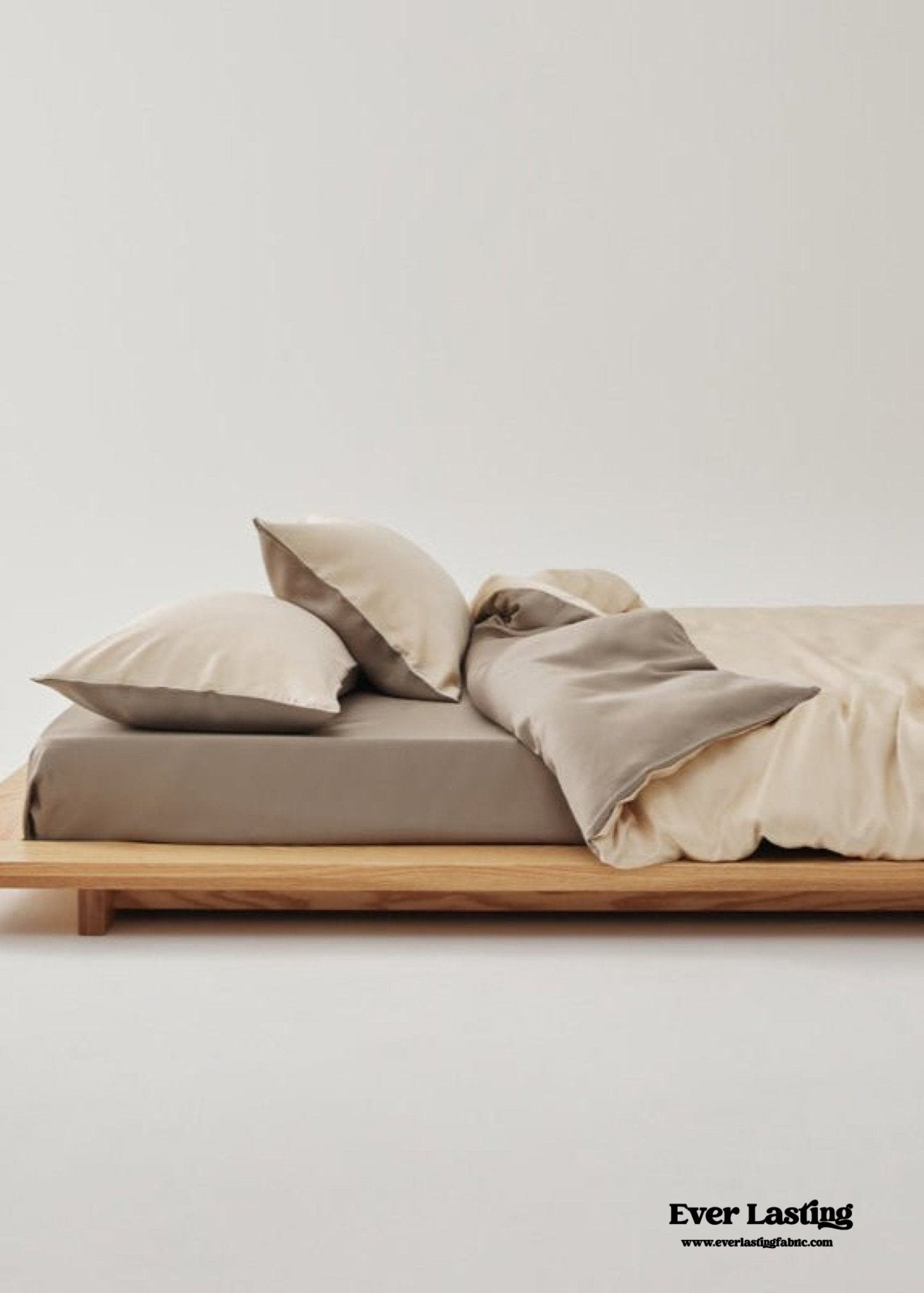 Adeline Pastel Silky Cooling TENCEL™ Bedding Set / Cream - Ever Lasting