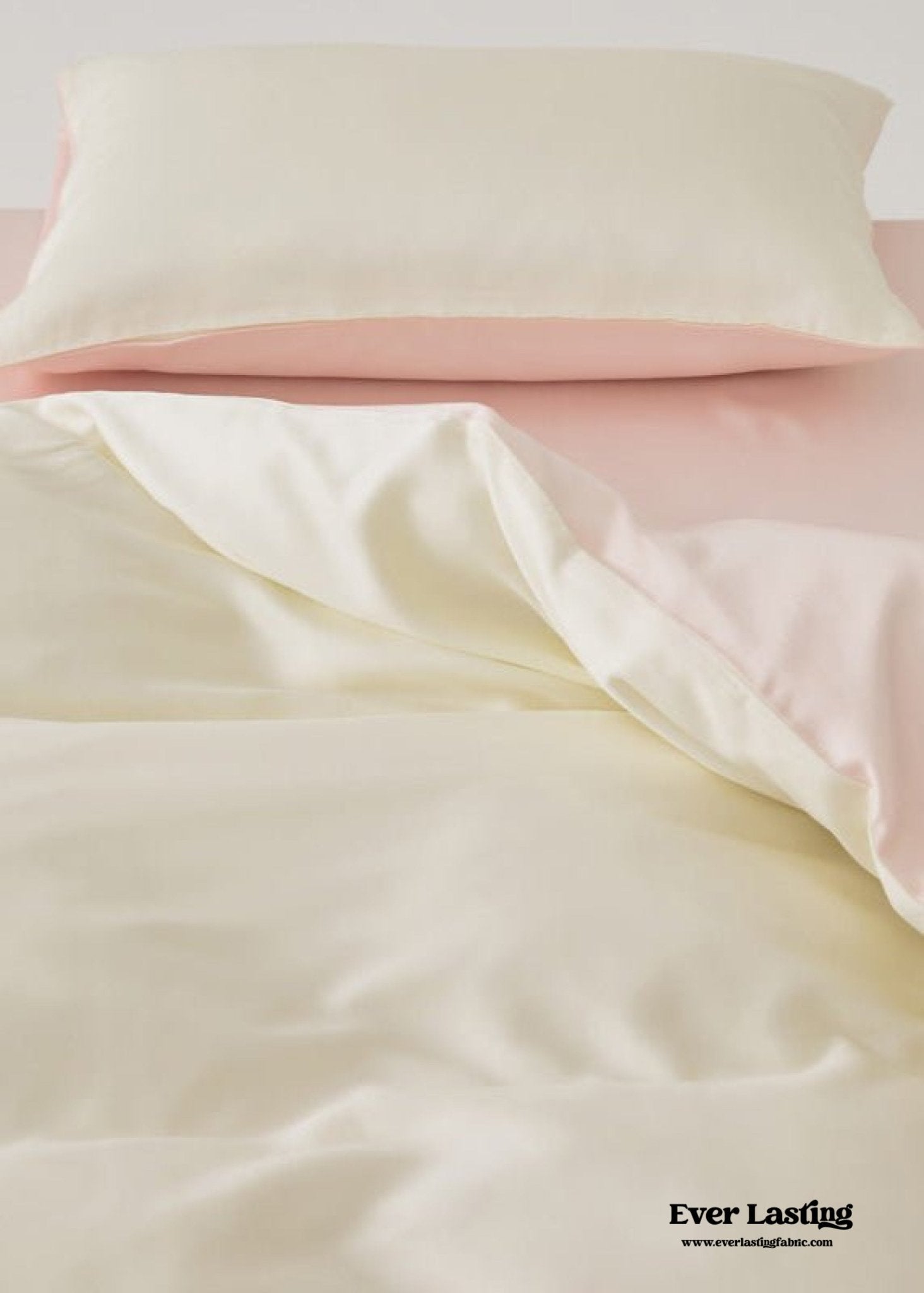 Adeline Pastel Silky TENCEL™ Bedding Set / Yellow - Ever Lasting