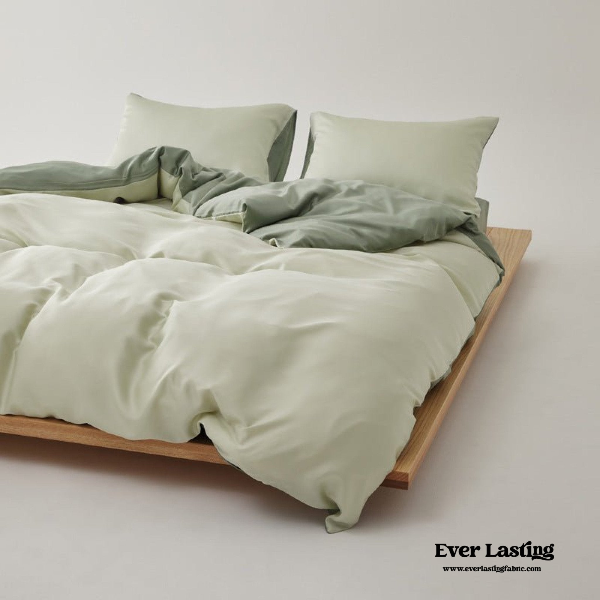 Adeline Pastel Silky TENCEL™ Bedding Set / Yellow - Ever Lasting