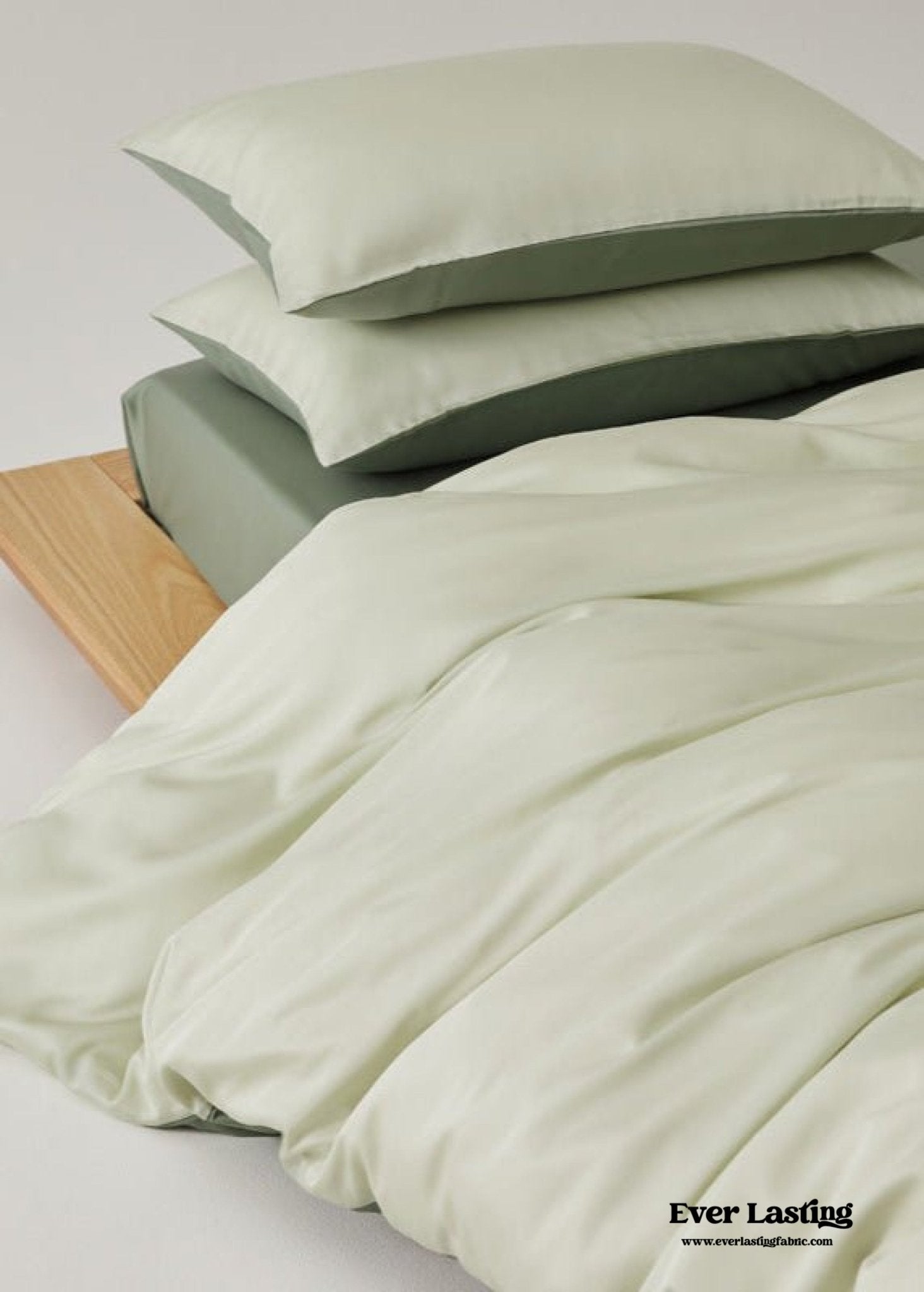 Adeline Pastel Silky TENCEL™ Bedding Set / Yellow - Ever Lasting