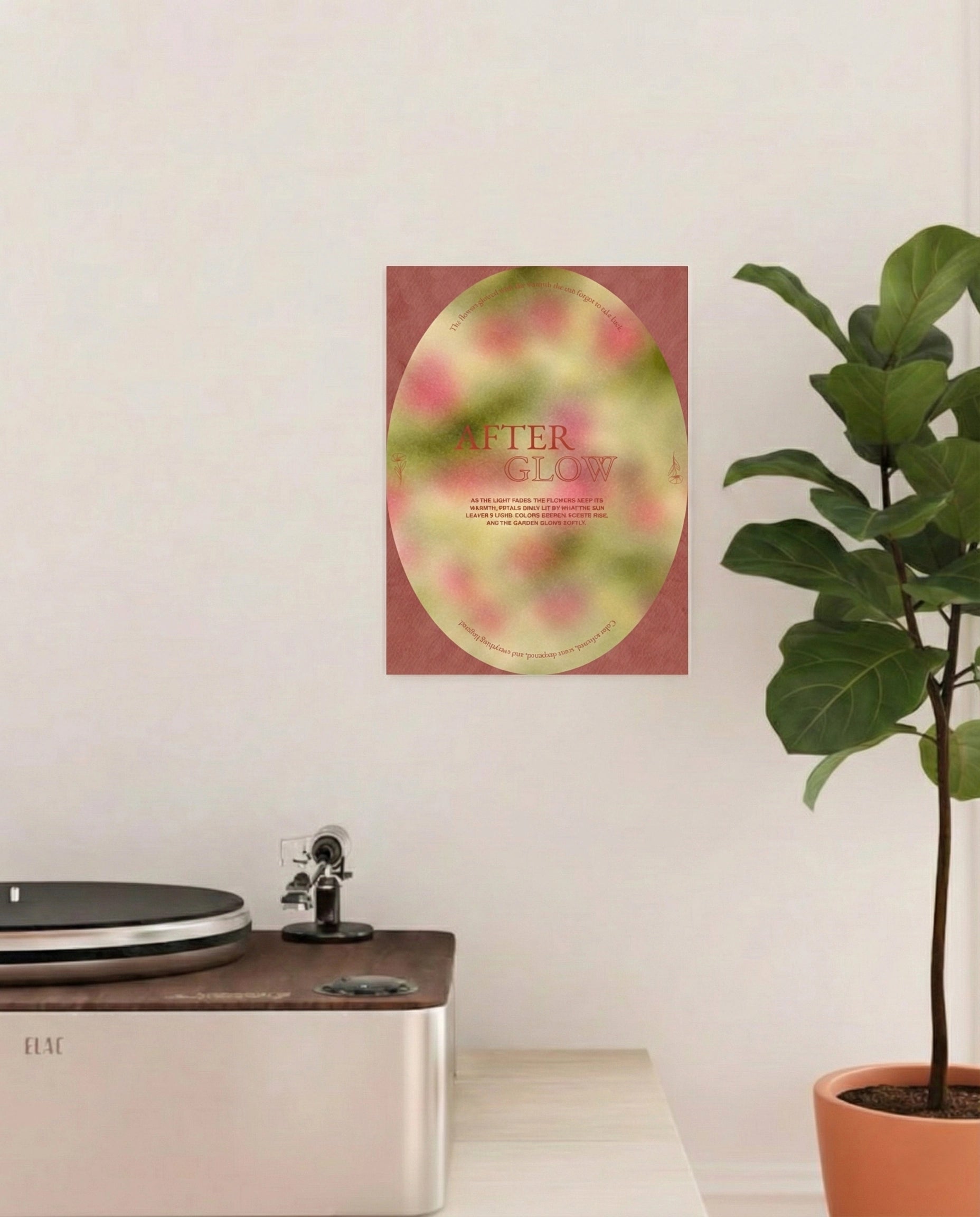  - Ever Lasting - After Glow - Abstract Floral Sunset Art Print in Warm Rose and Earthy Tones - Ever Lasting