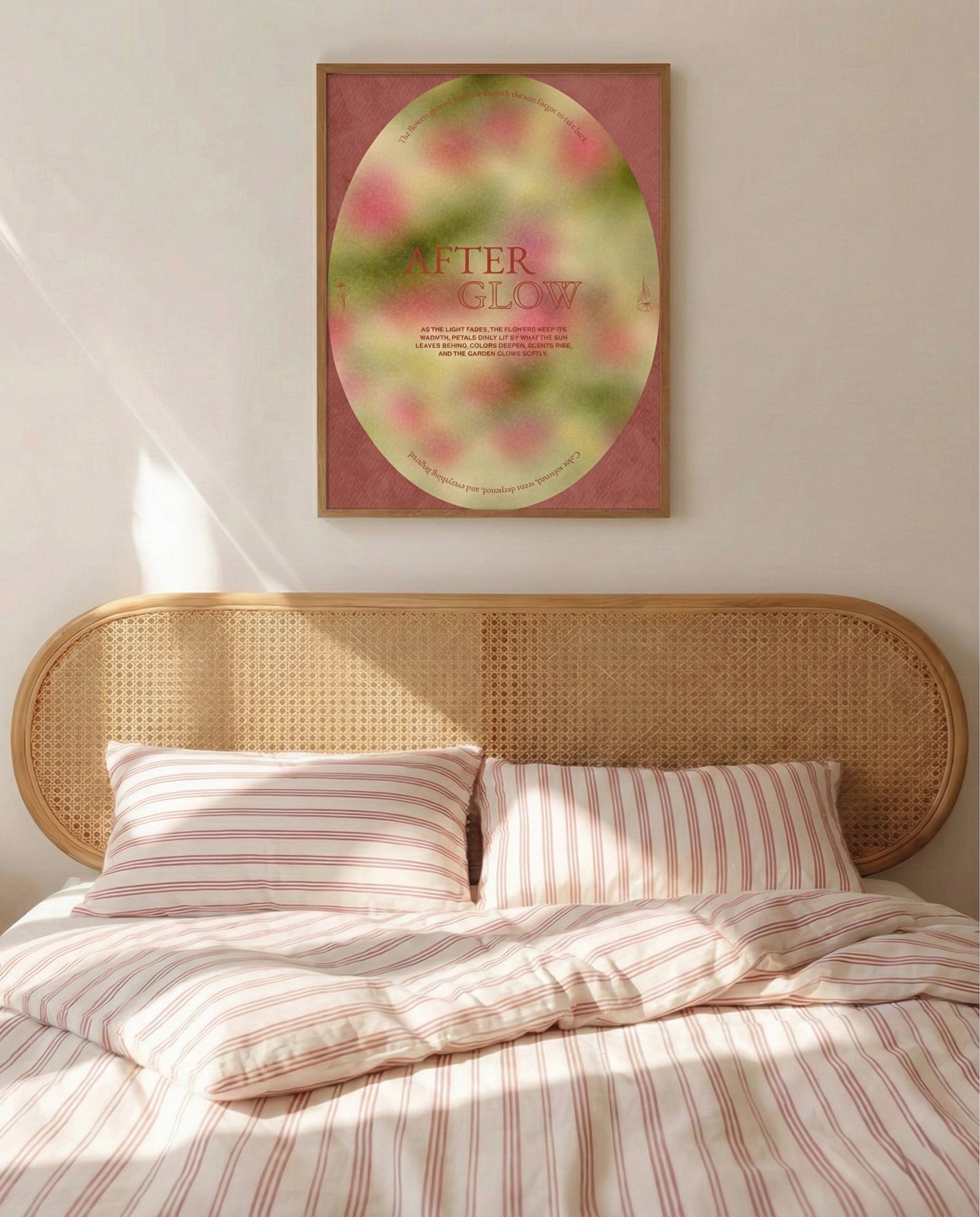  - Ever Lasting - After Glow - Abstract Floral Sunset Art Print in Warm Rose and Earthy Tones - Ever Lasting