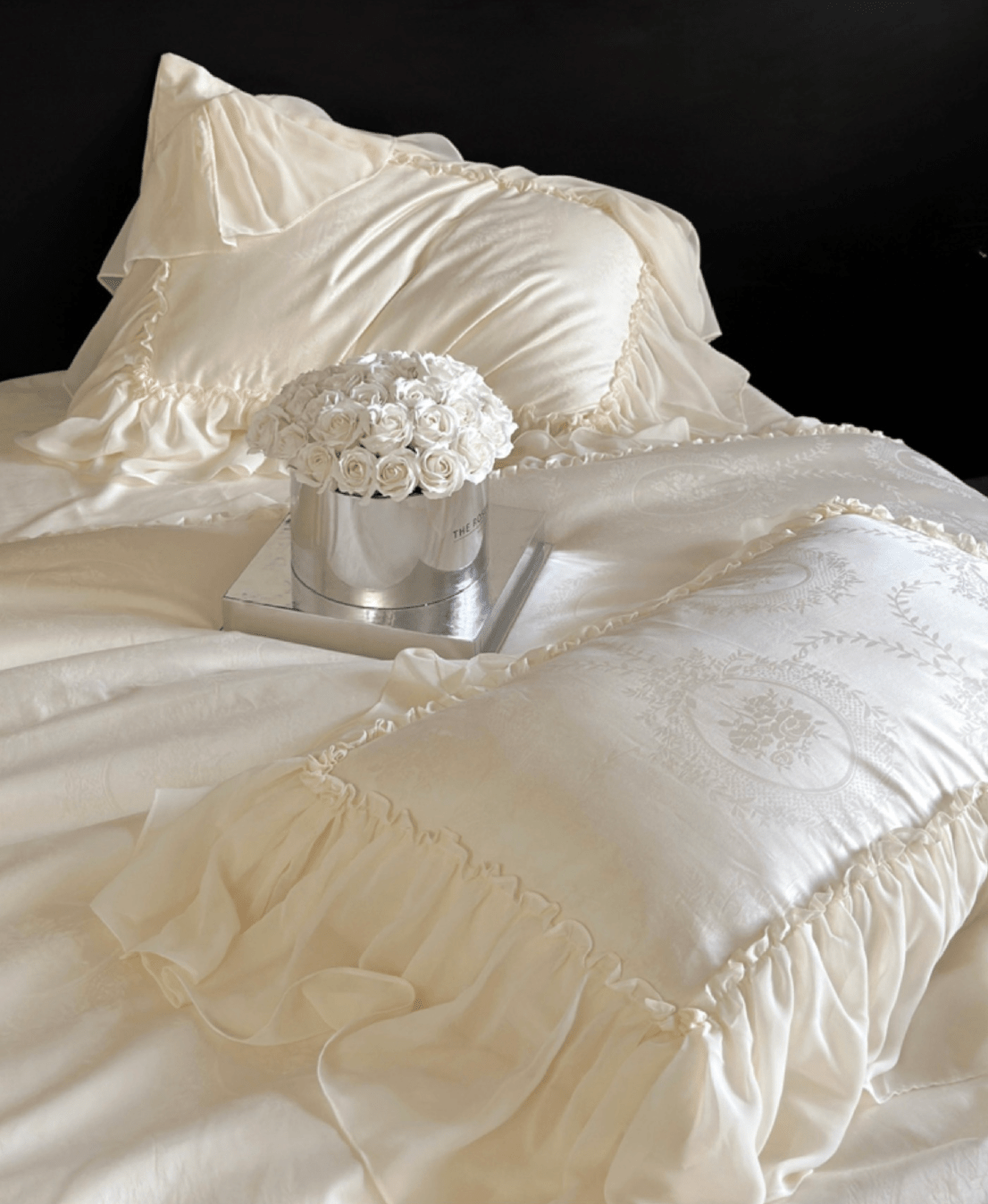  - Ever Lasting - Airy Silky Floral Lace Bedding Bundle - Bedding Bundle - Ever Lasting