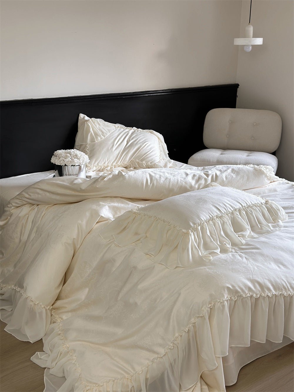  - Ever Lasting - Airy Silky Floral Lace Bedding Bundle - Bedding Bundle - Ever Lasting