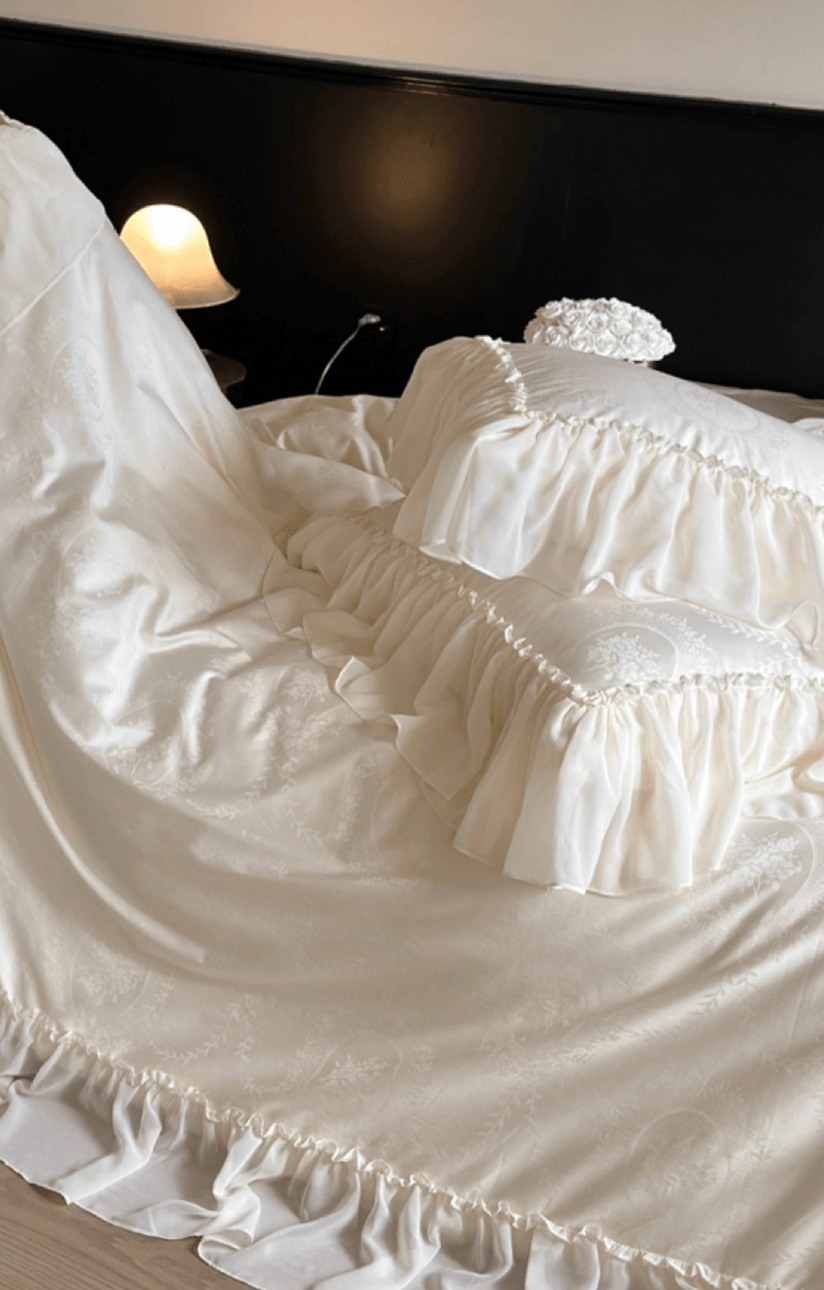  - Ever Lasting - Airy Silky Floral Lace Bedding Set - Bedding Set - Ever Lasting