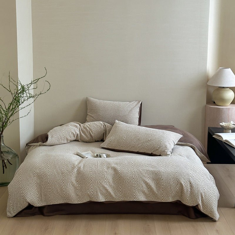-Ever Lasting - Alder Jacquard Bedding Set / Blue -Bedding Set -Ever Lasting