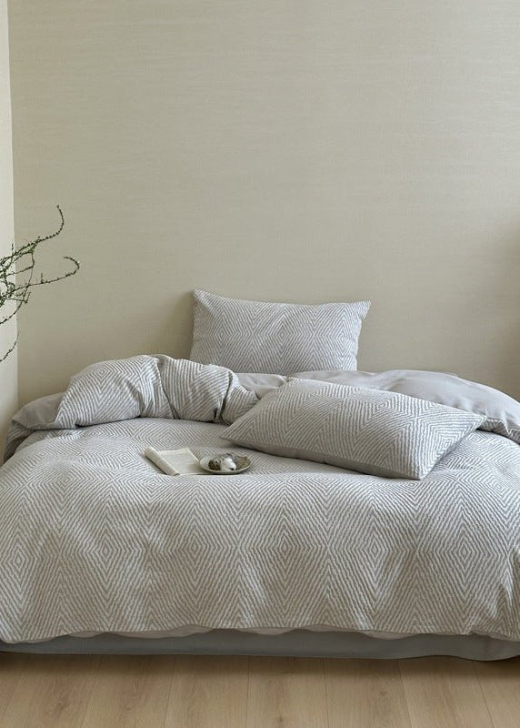 -Ever Lasting - Alder Jacquard Bedding Set / Blue -Bedding Set -Ever Lasting