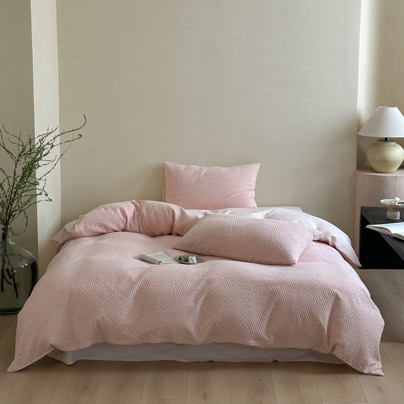 -Ever Lasting - Alder Jacquard Bedding Set / Blue -Bedding Set -Ever Lasting