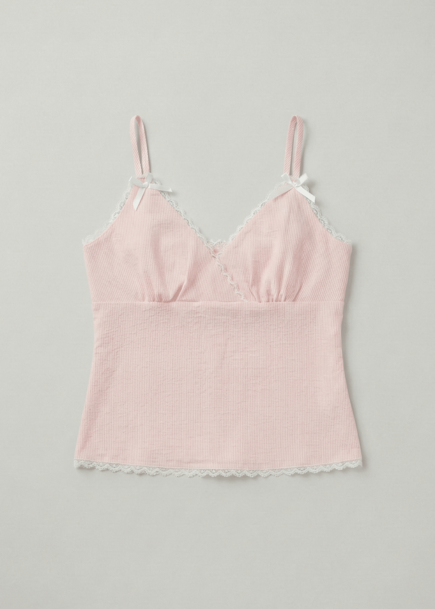  - Ever Lasting - Alma Lace Striped Pajama Set / Pink - Pajamas - Ever Lasting