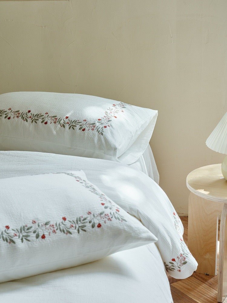  - Ever Lasting - Amara Floral Embroidered Bedding Bundle - Bedding Bundle - Ever Lasting